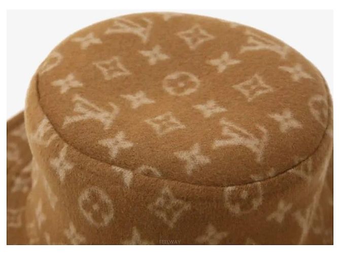 Louis Vuitton Monogram Woll-Bucket-Hat Braun - Ansicht 4