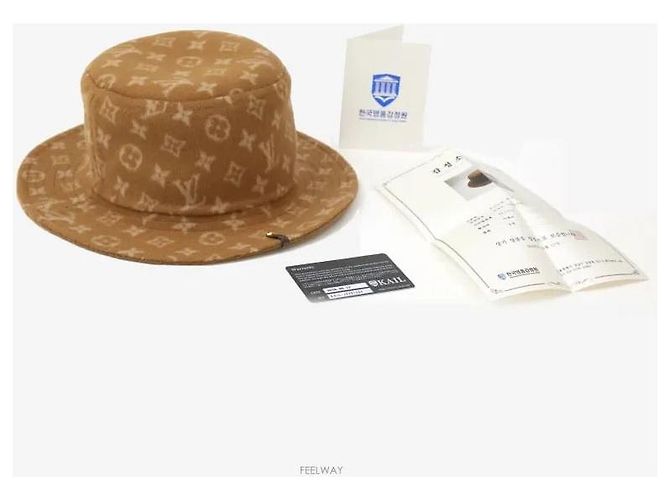 Louis Vuitton Monogram Woll-Bucket-Hat Braun - Ansicht 7