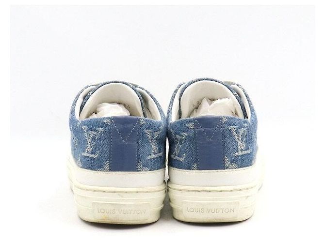 Louis Vuitton Sneakers Stella in denim monogram per donna Blu - vista 5