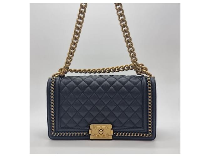 Chanel Borsa a tracolla Caviar Boy Nero - vista 7