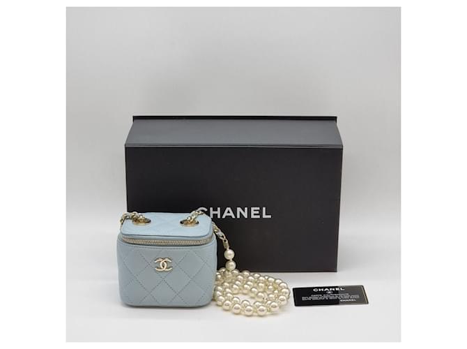 Chanel Borsa a tracolla Vanity con tracolla in perle Marrone - vista 11