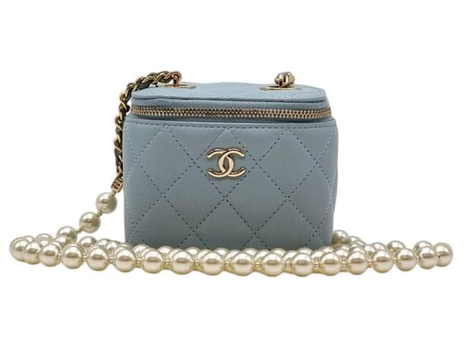 Chanel Borsa a tracolla Vanity con tracolla in perle Marrone - vista 5