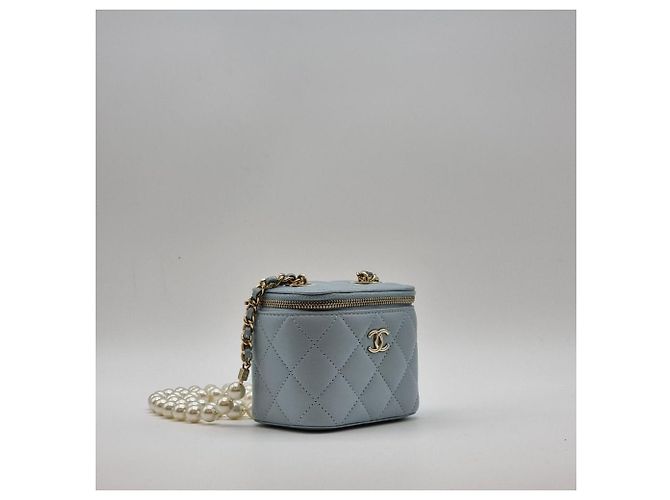Chanel Borsa a tracolla Vanity con tracolla in perle Marrone - vista 8