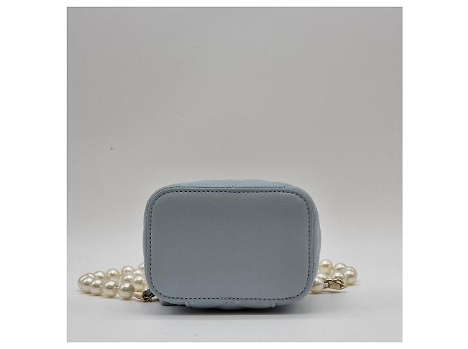 Chanel Borsa a tracolla Vanity con tracolla in perle Marrone - vista 9