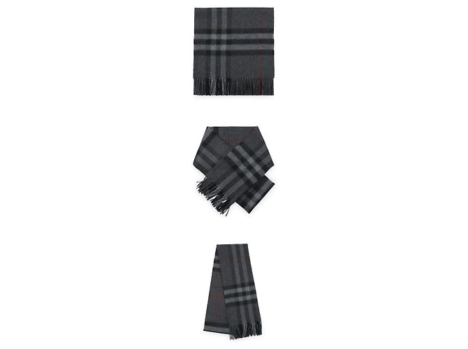 Burberry Sciarpa in cashmere a quadri unisex Marrone - vista 3