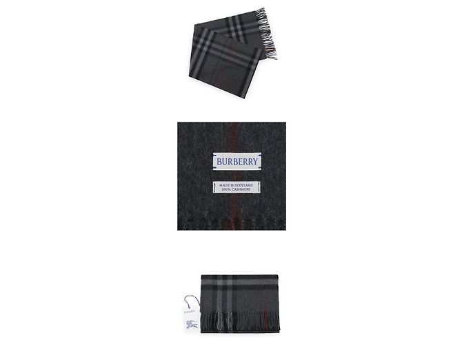 Burberry Sciarpa in cashmere a quadri unisex Marrone - vista 4