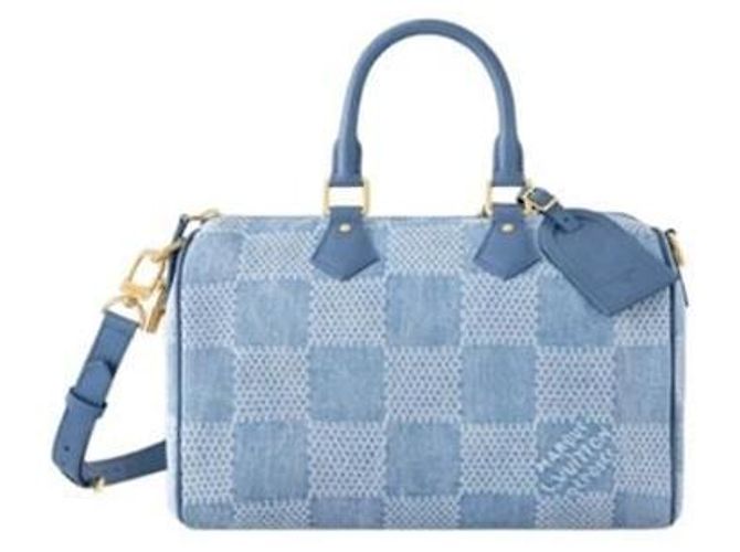 Louis Vuitton Speedy Bandoulière Denim Blue - vista 2