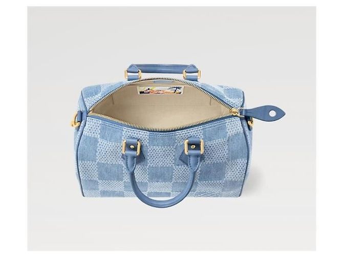 Louis Vuitton Speedy Bandoulière Denim Blue - vista 4