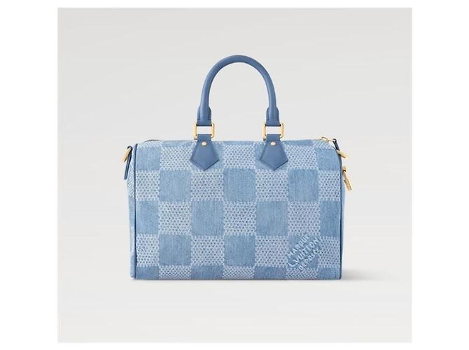 Louis Vuitton Speedy Bandoulière Denim Blue - vista 5