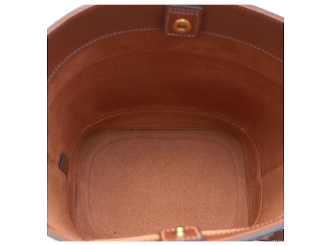 Céline Bolso bucket pequeño y bolso bandolera Triomphe Turt Castaño - vista 16