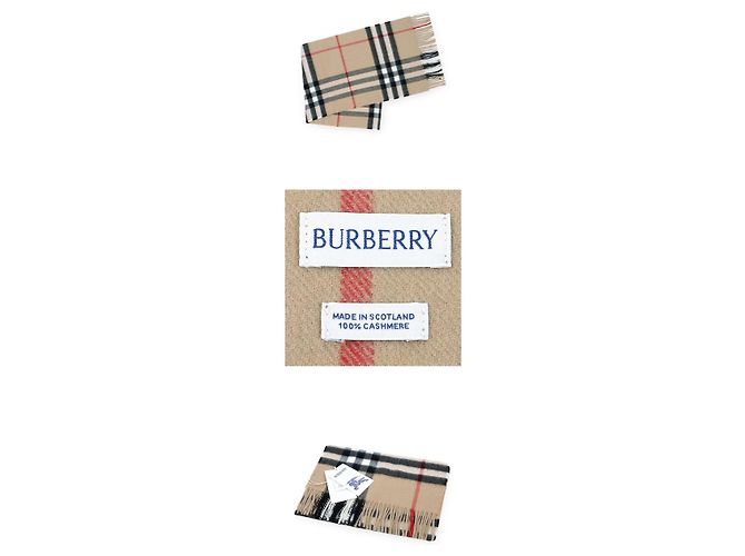 Burberry Sciarpa in cashmere a quadri vintage Marrone - vista 4