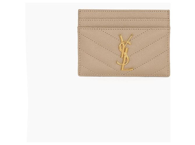 Saint Laurent Tarjetero CASSANDRE Grand Dossier de piel Castaño - vista 2