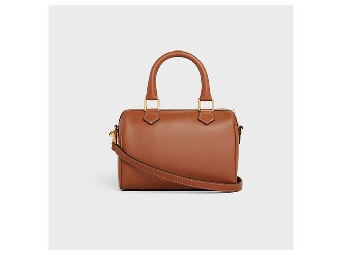 Céline Small Boston in vitello morbido marrone - vista 4