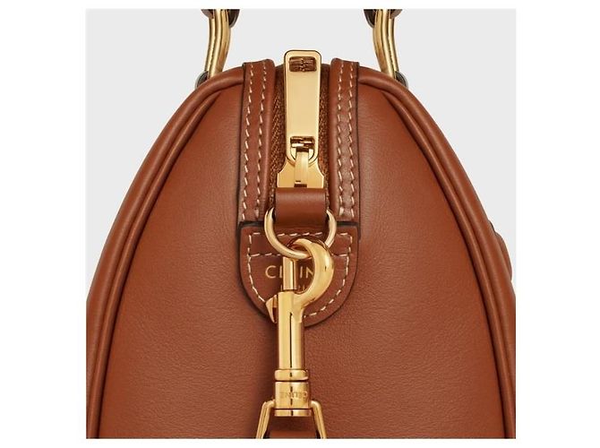 Céline Small Boston in vitello morbido marrone - vista 6