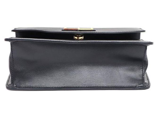 Prada Borsa a spalla e crossbody Saffiano Envelope con catena dorata Nero - vista 6