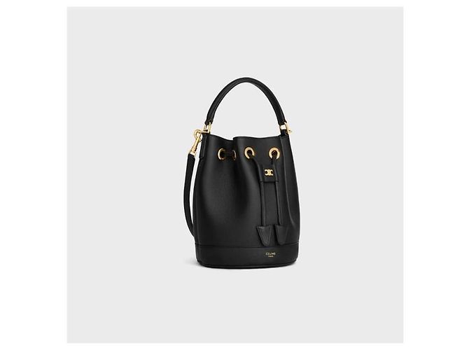 Céline Borsa Tin Clara in vitello grana Noir Nero - vista 3