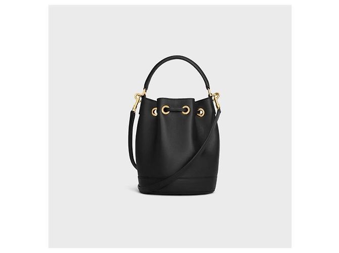 Céline Borsa Tin Clara in vitello grana Noir Nero - vista 4