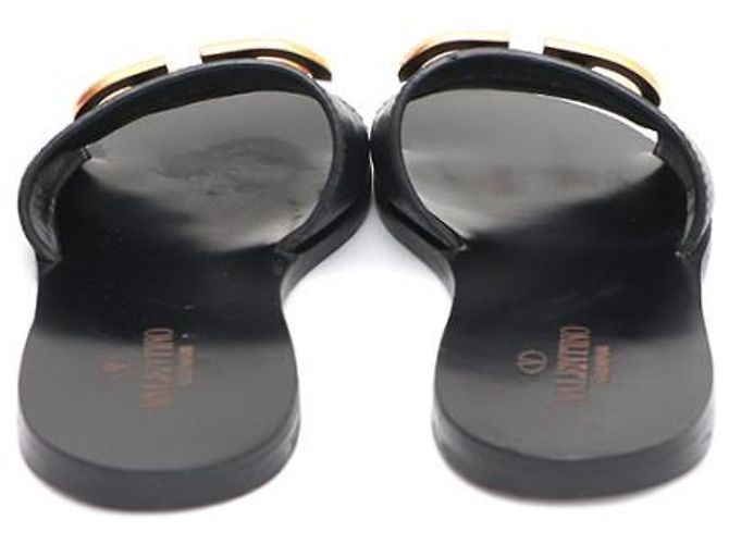 Valentino Ciabatte slide da donna con logo Signature Nero - vista 11