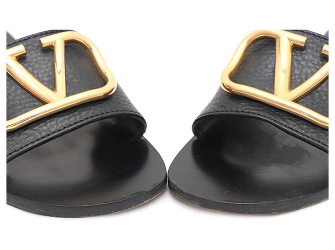 Valentino Ciabatte slide da donna con logo Signature Nero - vista 13