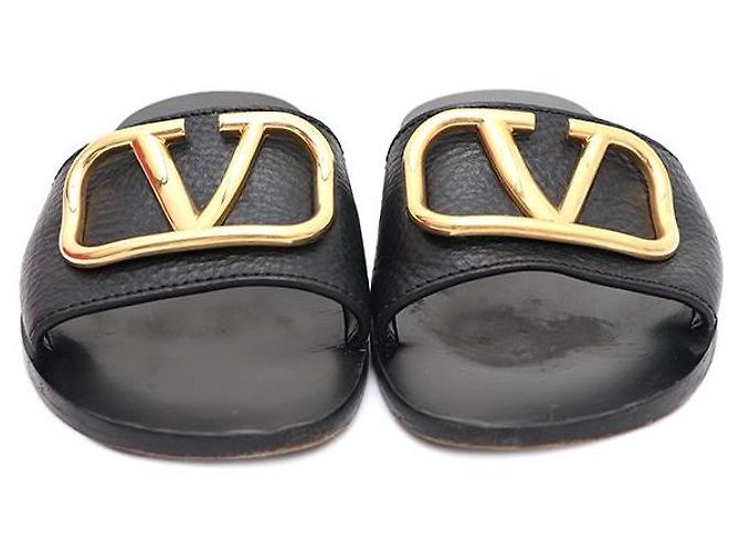 Valentino Ciabatte slide da donna con logo Signature Nero - vista 2