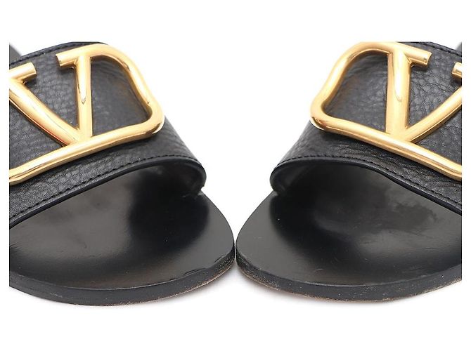 Valentino Ciabatte slide da donna con logo Signature Nero - vista 6