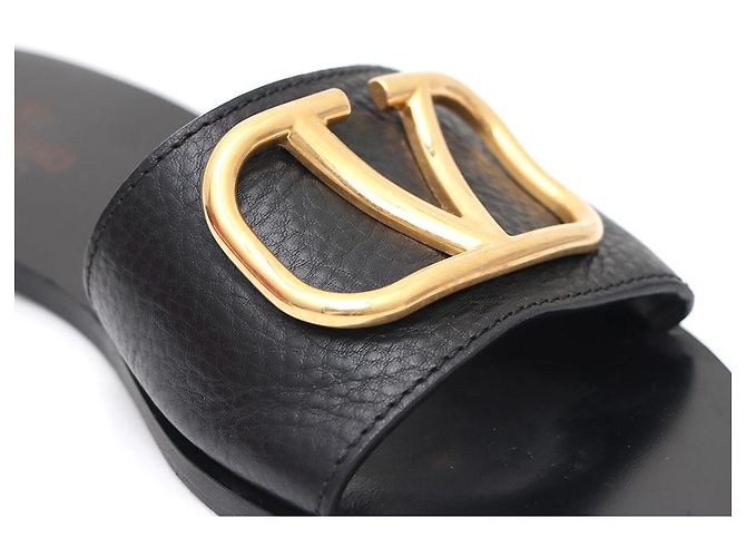 Valentino Ciabatte slide da donna con logo Signature Nero - vista 7