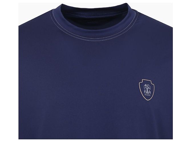 Brunello Cucinelli Abio Signature Logo T-Shirt Blau - Ansicht 4