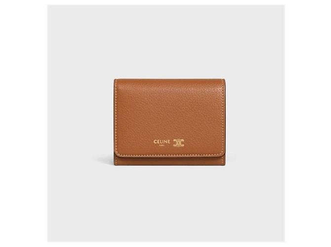 Céline Cartera de cuero granulado Marrón Castaño - vista 2