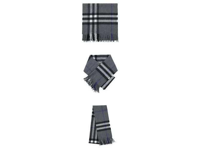 Burberry Sciarpa in cashmere a quadri Marrone - vista 3