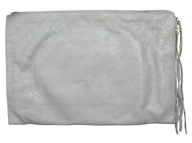 Balenciaga Motor Clutch Hellgrau Braun - Ansicht 2