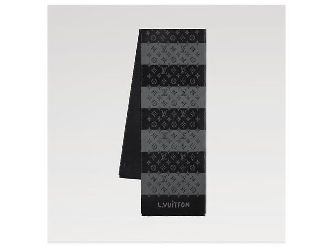 Louis Vuitton Cachecol Monogram Heritage Black Preto - vista 2