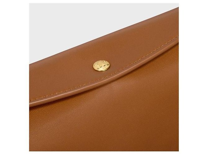 Céline Borsa tote e a tracolla da donna Trio Flap in pelle di agnello morbida marrone - vista 6