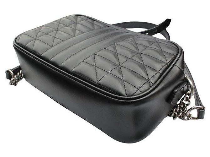 Gucci Borsa a tracolla con catena Marmont Nero - vista 4