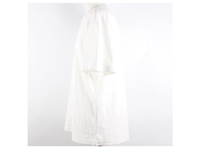Dior T-shirt a maniche corte in jacquard di cotone terry Oblique Bianco - vista 5