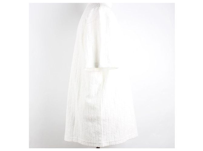 Dior T-shirt a maniche corte in jacquard di cotone terry Oblique Bianco - vista 7
