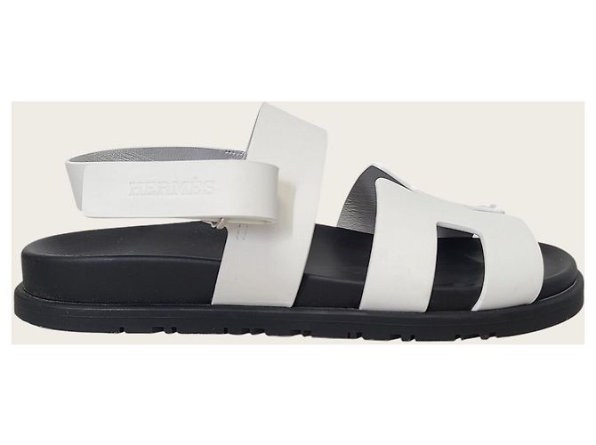 Hermès Sandali Genius in pelle di vitello bianca Bianco - vista 2