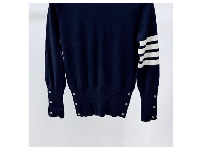 Thom Browne Maglione in cashmere da donna Navy Blu - vista 4