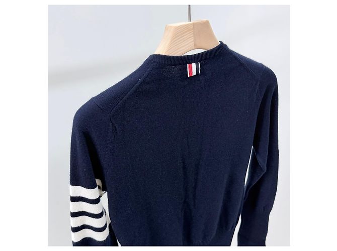 Thom Browne Maglione in cashmere da donna Navy Blu - vista 6