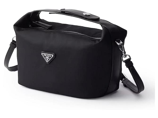 Prada Mini Borsa Sherry Re-Nylon Black RDLN Nero - vista 3