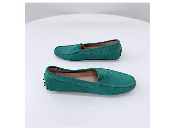 Tod's Mocassini Penny in camoscio verdi Verde - vista 4