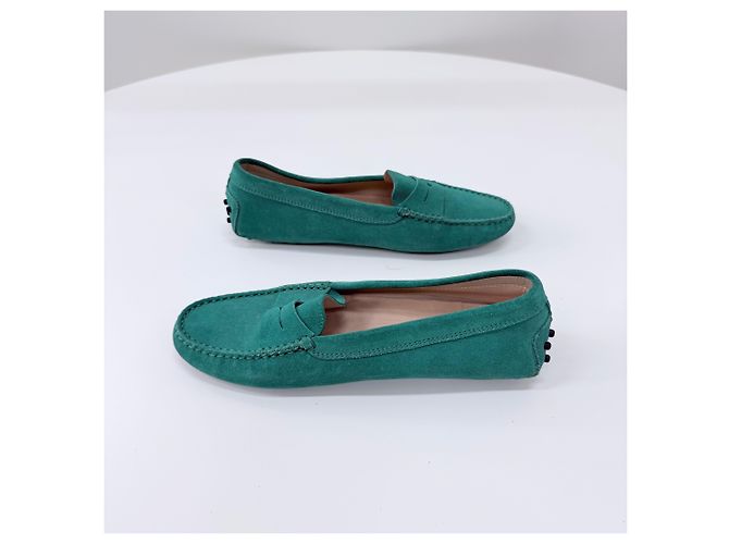 Tod's Mocassini Penny in camoscio verdi Verde - vista 5