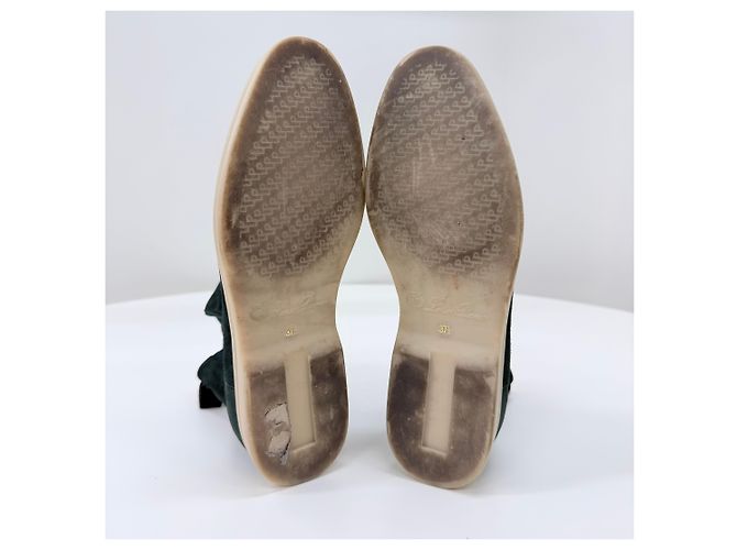 Loro Piana Botines Chelsea de ante Verde - vista 8