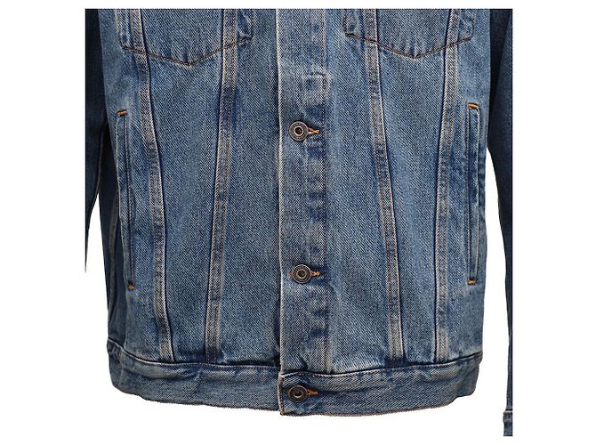 Off White Skate Blue Denim Jacke Blau - Ansicht 4