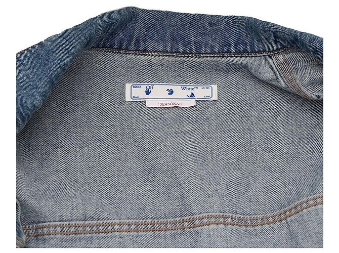 Off White Skate Blue Denim Jacke Blau - Ansicht 9