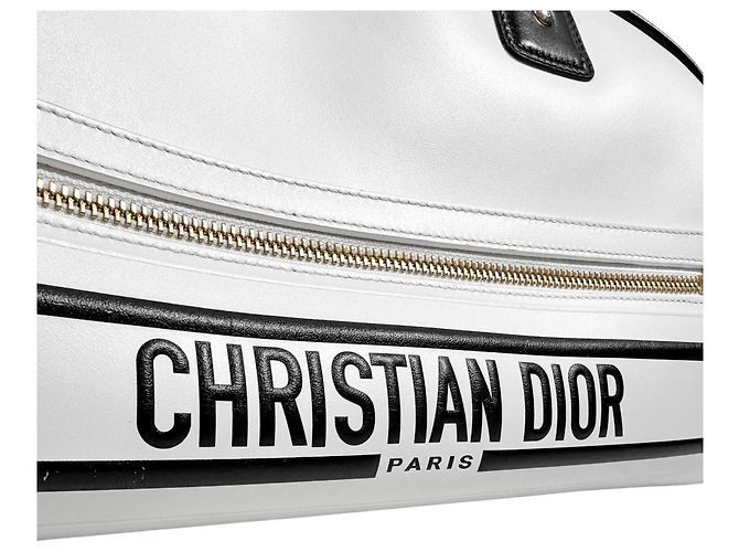Dior Borsa Bowling Vibe Zip in pelle Borsa Tote Borsa a tracolla Medium White Bianco - vista 10