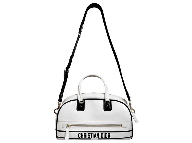 Dior Borsa Bowling Vibe Zip in pelle Borsa Tote Borsa a tracolla Medium White Bianco - vista 5