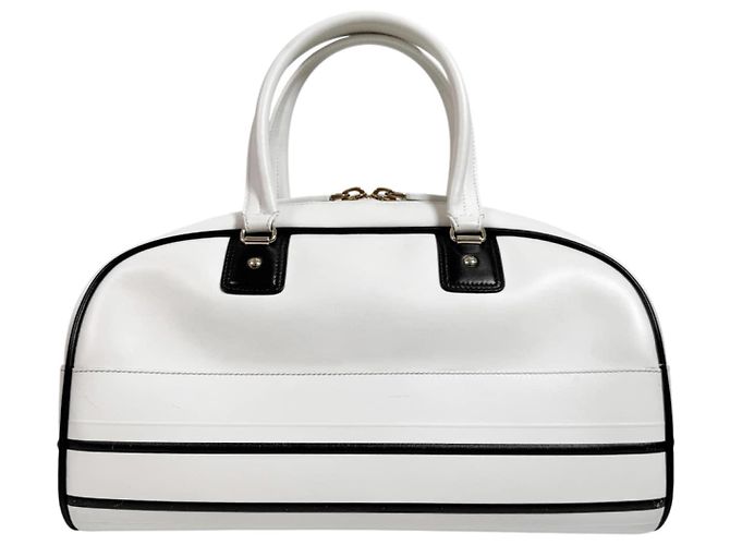 Dior Borsa Bowling Vibe Zip in pelle Borsa Tote Borsa a tracolla Medium White Bianco - vista 6