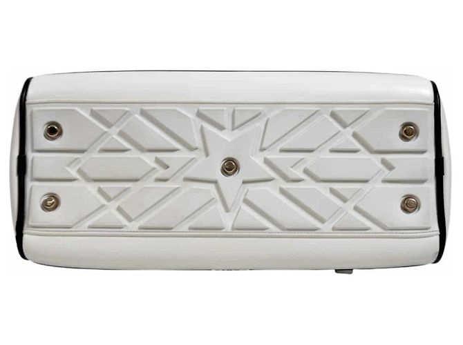 Dior Borsa Bowling Vibe Zip in pelle Borsa Tote Borsa a tracolla Medium White Bianco - vista 9