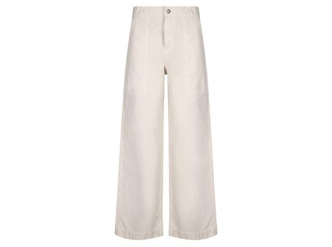 Moncler Baumwollhose mit Leder-Logo Braun - Ansicht 4