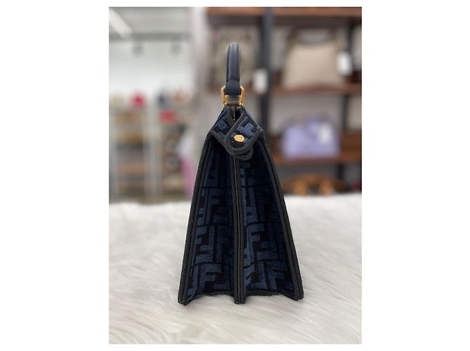 Fendi Peekaboo ISeeU Small FF Fabric D'oro - vista 3